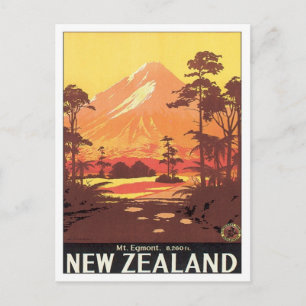Vintage Mt. Taranaki Mt. Egmont Neuseeland Postkarte
