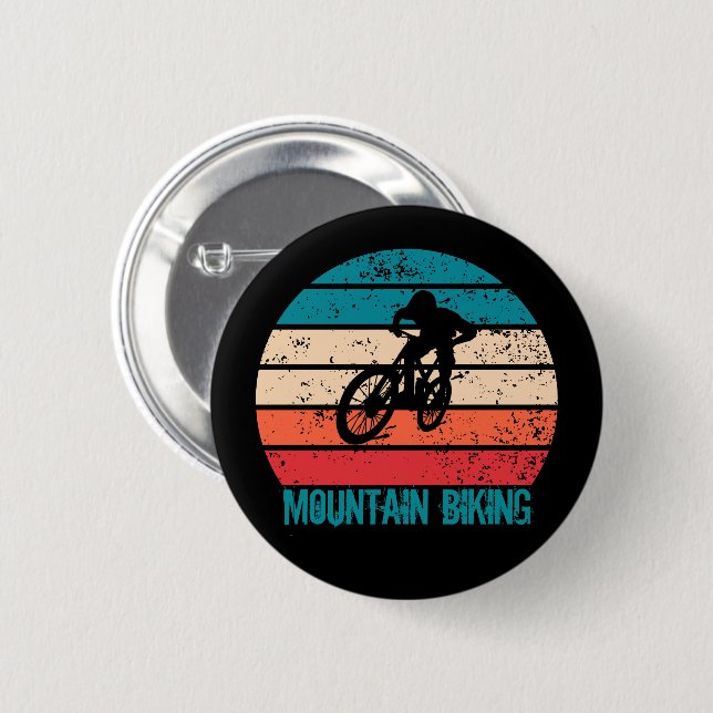 Vintage-MTB-Downhill-Mountainbiking Button (Vorne & Hinten)