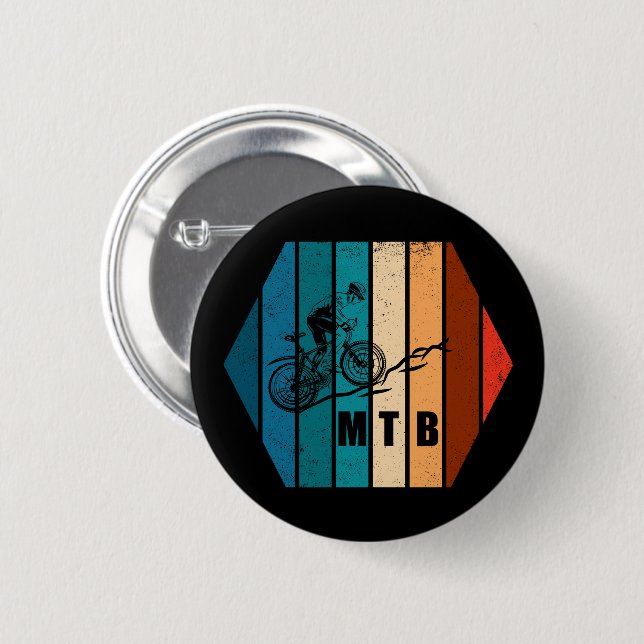 Vintage-MTB-Downhill-Mountainbiking Button (Vorne & Hinten)