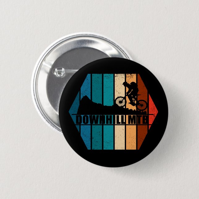 Vintage-MTB-Downhill-Mountainbiking Button (Vorne & Hinten)