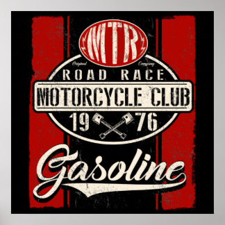Vintage MTR Road Race Motorradclub 1976 Poster
