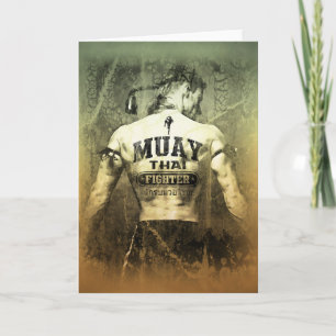 Vintage-Muay-Thai-Kämpfer Karte