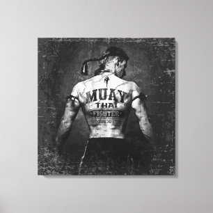 Vintage-Muay-Thai-Kämpfer Leinwanddruck