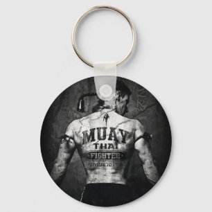 Vintage-Muay-Thai-Kämpfer Schlüsselanhänger