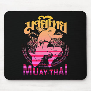 Vintage Muay Thai Kämpfer Thailand Thai Boxing Kic Mousepad