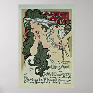 Vintage Mucha Salon-DES-Centkunstausstellung Poster
