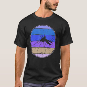 Vintage Mücke Retro Mücke Silhouette Moskito T-Shirt