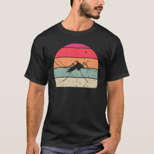 Vintage-Mücke Retro-Mücke Silhouette Tier T-Shirt
