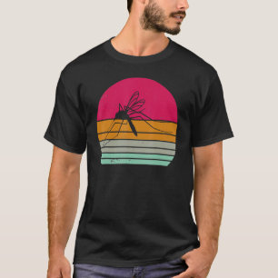 Vintage Mücke Retro Mücke Silhouette Tier T-Shirt