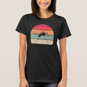 Vintage Mücke Retro Mücke Silhouette Tier T-Shirt