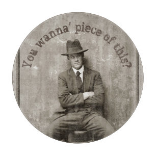 Vintage-Mugshot-Mafia-Gangster lustiger Artikel Schneidebrett