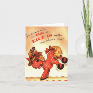 Vintage Mule Kick Weihnachtskarte Karte