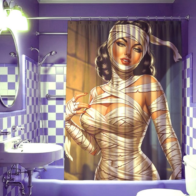 Vintage-Mumie Pin-up Duschvorhang (Von Creator hochgeladen)