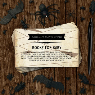 Vintage Mummy Halloween Baby Showbook Begleitkarte