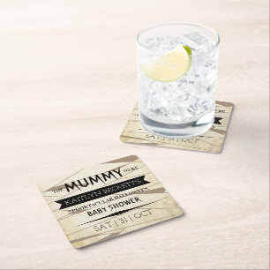 Vintage Mummy   Halloween-Kinderdusche Rechteckiger Pappuntersetzer