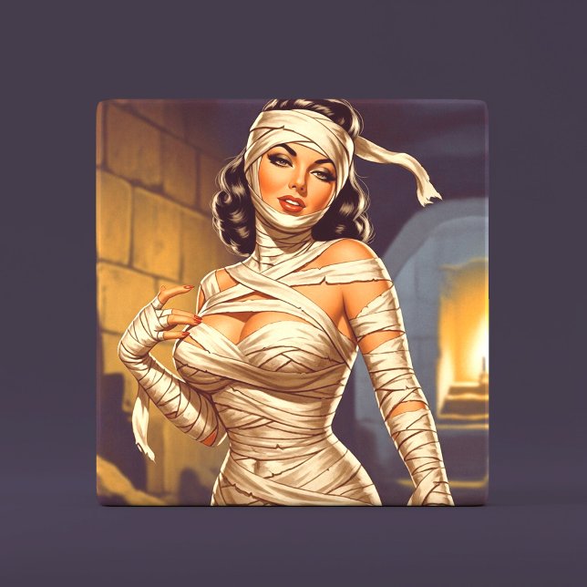 Vintage Mummy Pin-up Fliese (Von Creator hochgeladen)