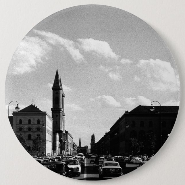Vintage München ludwigstraße Universitätskirche 19 Button (Vorderseite)
