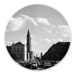 Vintage Münchner Ludwigstraße Keramikknauf