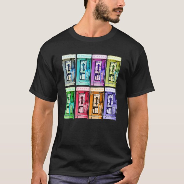 Vintage Münztelefone T-Shirt (Vorderseite)
