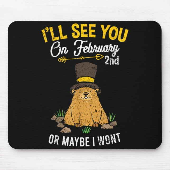 Vintage Murmeltiertag 2. Februar-Feier  Mousepad (Vorne)
