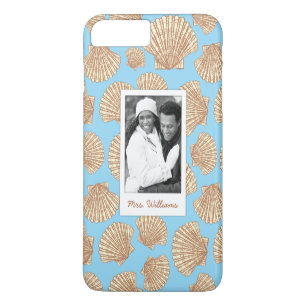 Vintage-Muschel-Muster Ihr Foto & Name Case-Mate iPhone Hülle