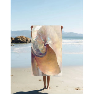Vintage Muschelmalerei, Minimalistische Kunst, neu Strandtuch