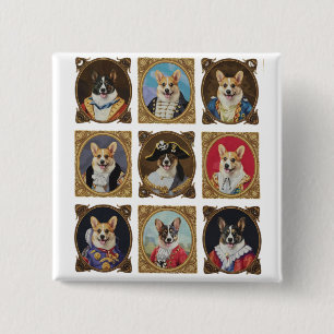 Vintage Museumsmauer, Unglaublich witzig Portraits Button