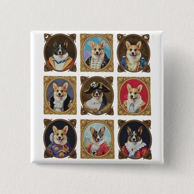 Vintage Museumsmauer, Unglaublich witzig Portraits Button (Vorderseite)