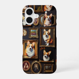 Vintage Museumsmauer, Unglaublich witzig Portraits iPhone 16 Hülle