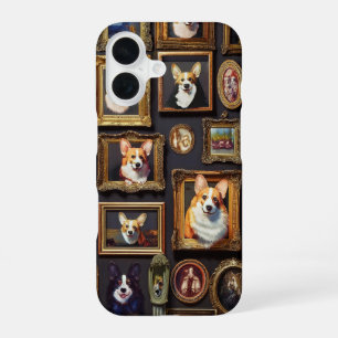 Vintage Museumsmauer, Unglaublich witzig Portraits iPhone 16 Hülle