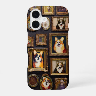 Vintage Museumsmauer, Unglaublich witzig Portraits iPhone 16 Hülle