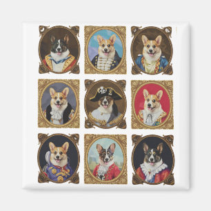Vintage Museumsmauer, Unglaublich witzig Portraits Magnet
