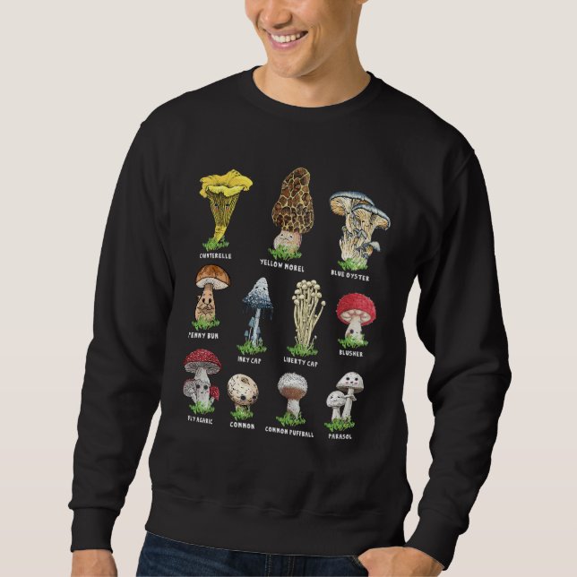 Vintage Mushroom  Mycology Fungi Foraging Sweatshirt (Vorderseite)