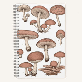 Vintage Mushrooms Notebook Notizbuch