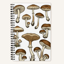 Vintage Mushrooms Notizbuch