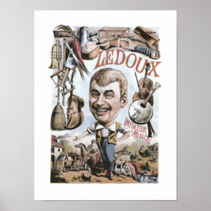 Vintage Music Advert Comedy Beeinonist Theater Poster