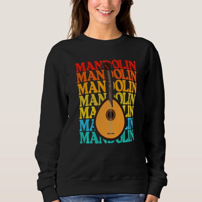 Vintage Music String Instrument Mandolin   Sweatshirt (Vorderseite)