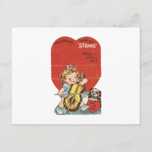 Vintage "Music" Valentine Feiertagspostkarte