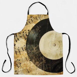 vintage musical background schürze