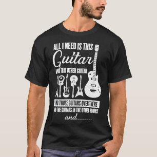 Vintage Musik Alles, was ich brauche Funny Guitar  T-Shirt