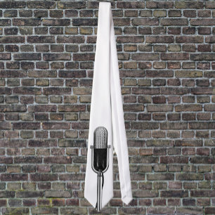 Vintage Musik, altmodisches Retro-Mikrofon Krawatte