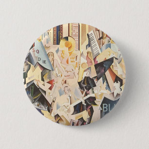 Vintage-Musik, Art Deco Jazz, Rhapsodie in Blau Button