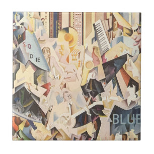 Vintage-Musik, Art Deco Jazz, Rhapsodie in Blau Fliese