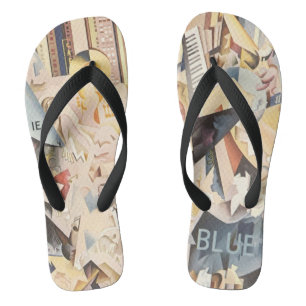 Vintage-Musik, Art Deco Jazz, Rhapsodie in Blau Flip Flops