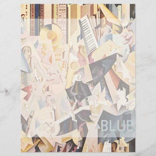 Vintage Musik, Art Deco Jazz, Rhapsody in Blue (Vorderseite)