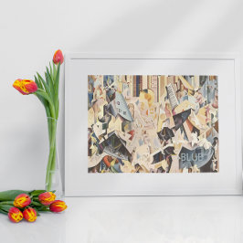 Vintage Musik, Art Deco Jazz, Rhapsody in Blue Poster