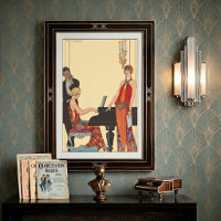 Vintage Musik, Art Deco Pianist Musiker Sänger