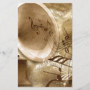 Vintage Musik Briefpapier