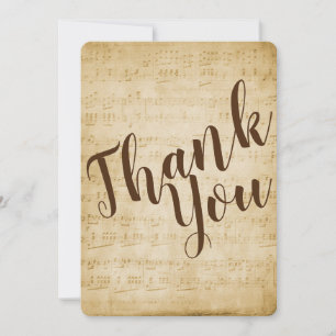 Vintage Musik dank Karte