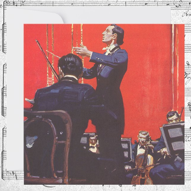 Vintage Musik, Einladung eines Orchesters (Von Creator hochgeladen)